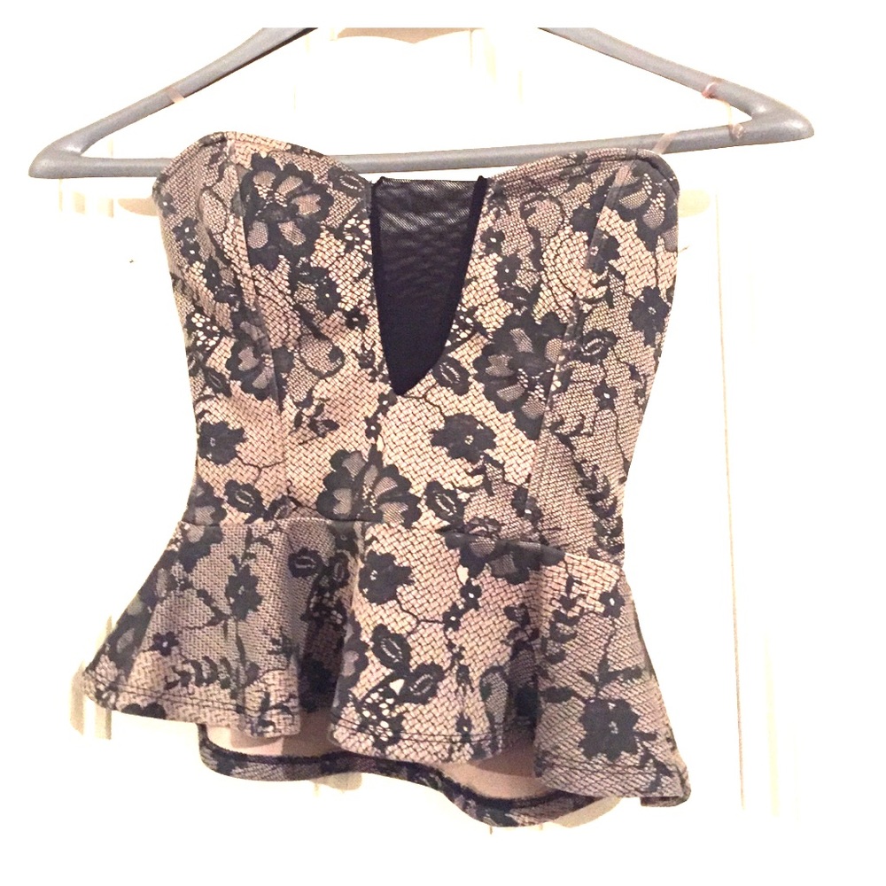 Floral peplum crop top