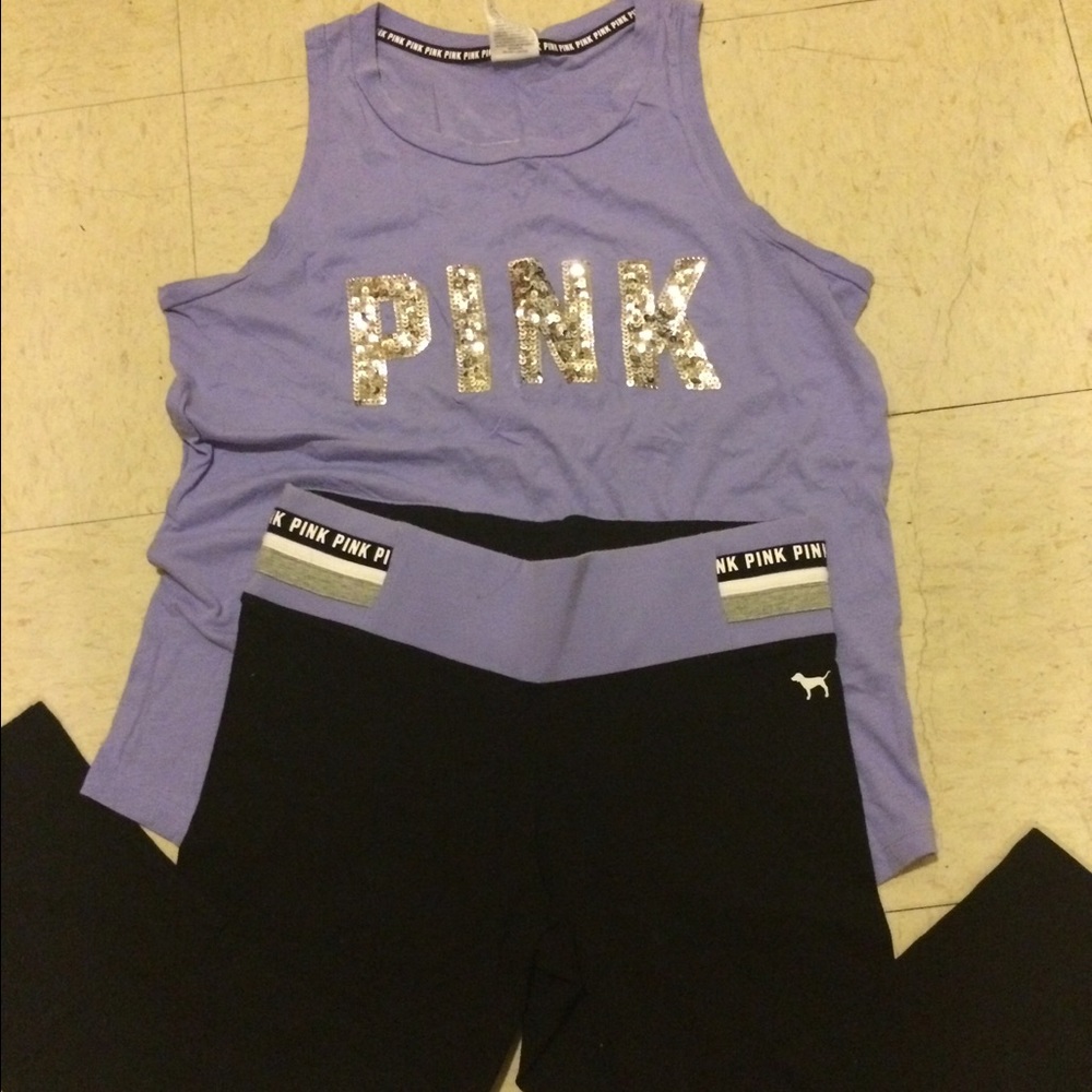 ๐๐HP๐๐VS Pink bling out Capri setโค๐ - Picture 1 of 5