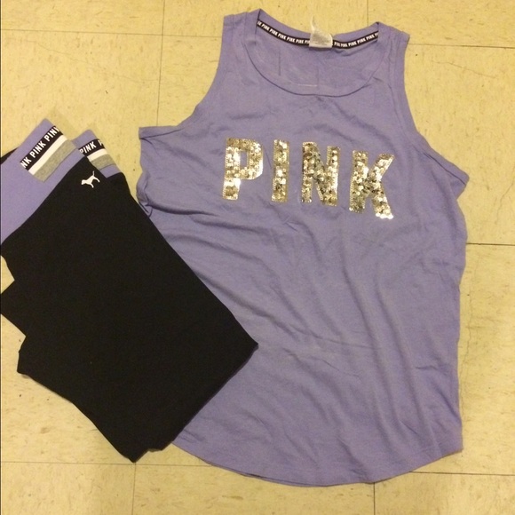 ๐๐HP๐๐VS Pink bling out Capri setโค๐ - Picture 4 of 5