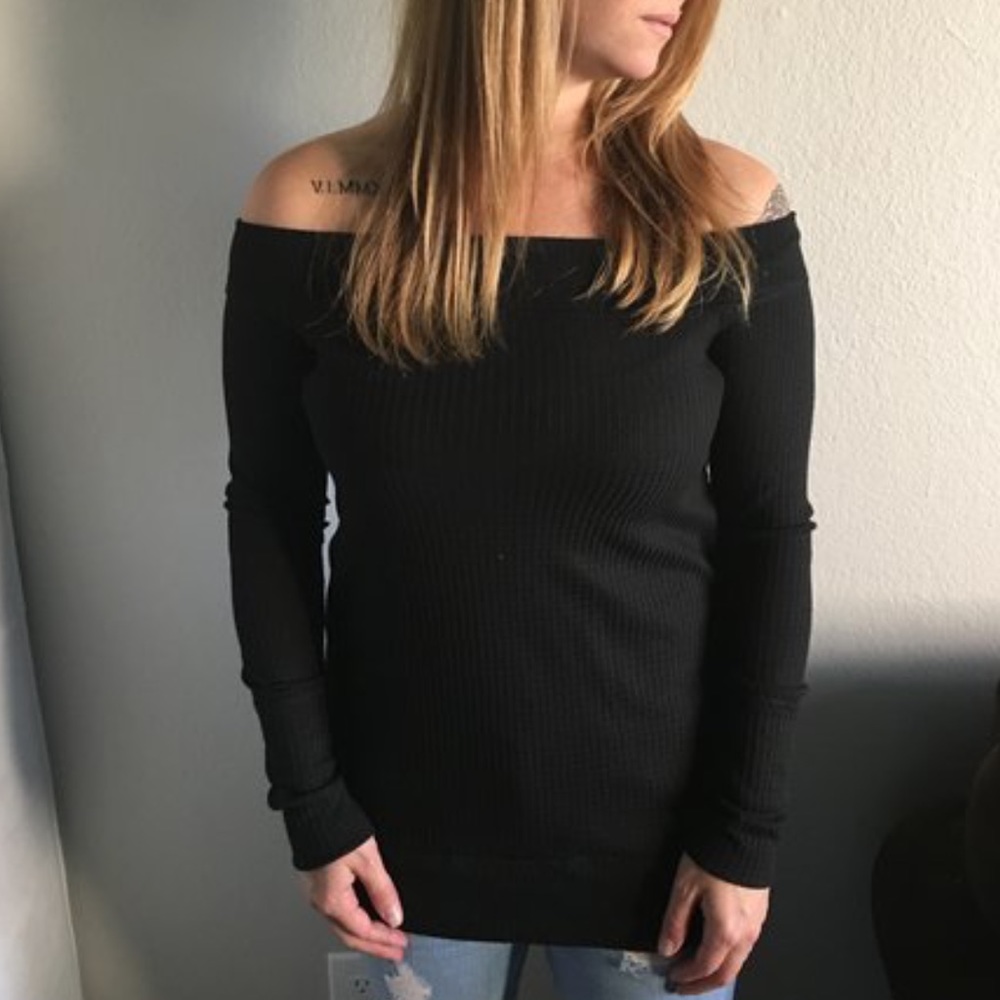 Off The Shoulder Waffle Top!