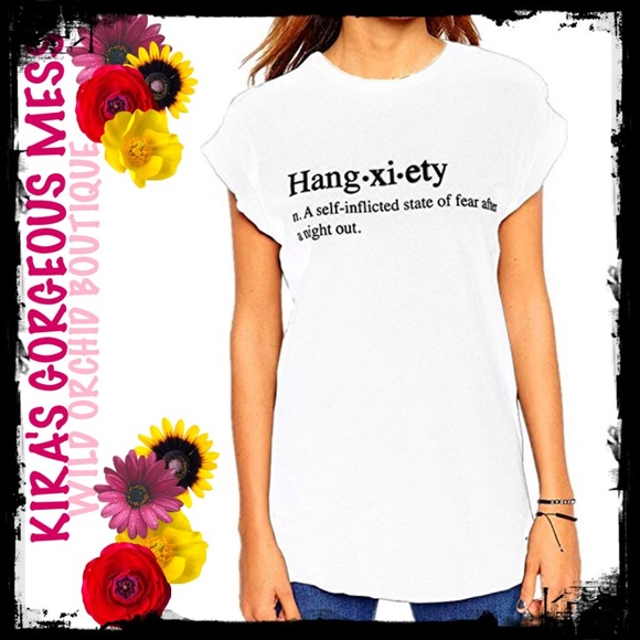 BNWT "HANG-XI-ETY" TEE AVAILABLE IN BLACK & WHITE - Picture 3 of 4