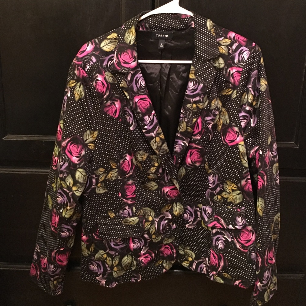 Never Worn Torrid Floral Blazer Size 2