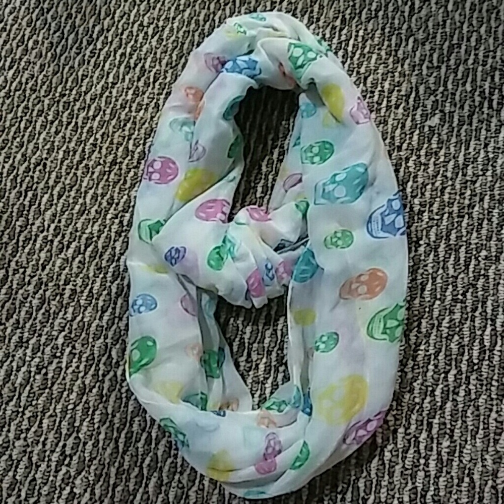 Colorful skull infinity scarf
