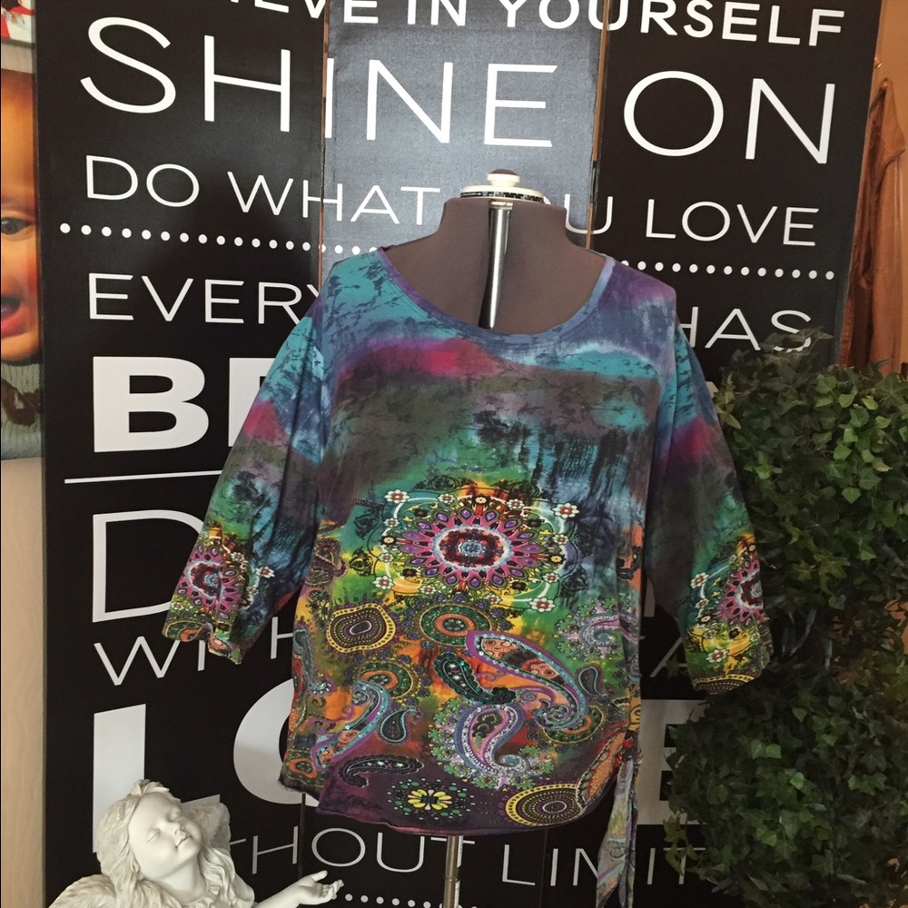 Bright Embellished All Cotton 2-3X