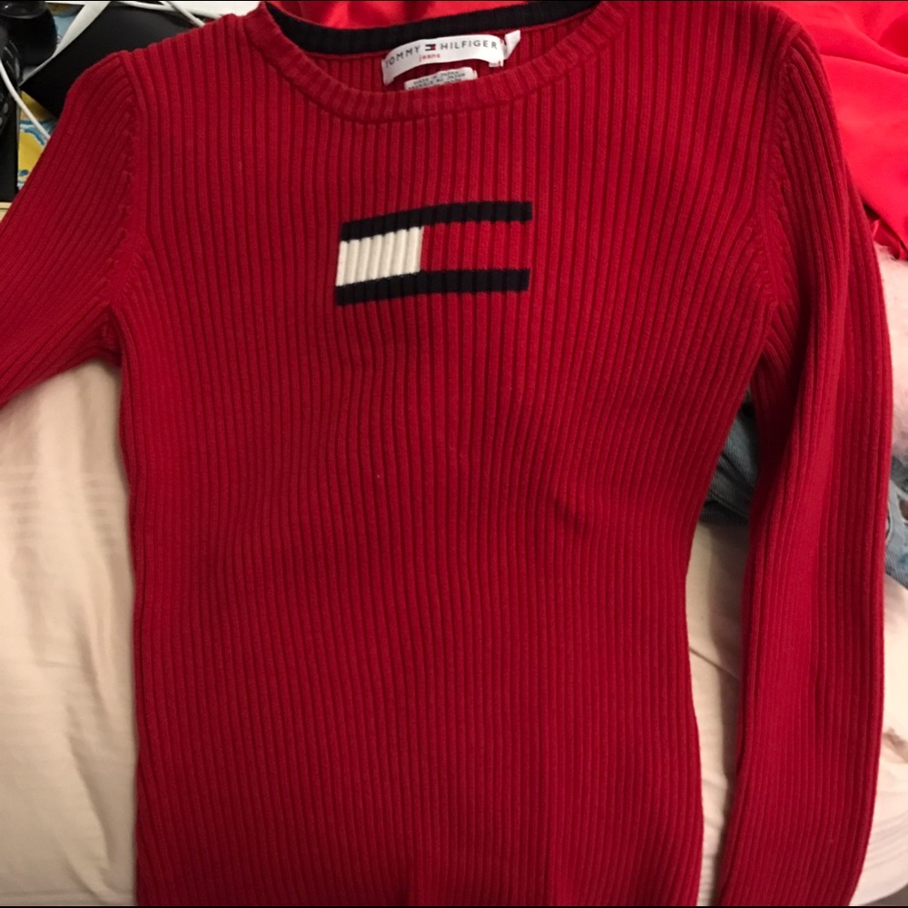 Vintage tommy hilfiger red sweater