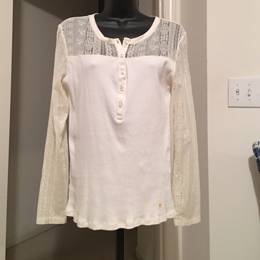 Final sale 👊💥Tommy Hilfiger lace & ribbed top