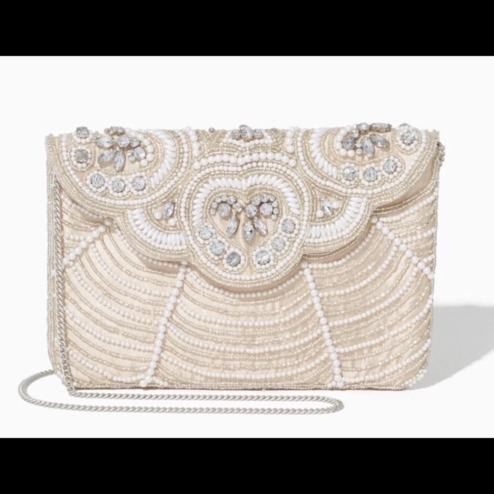 Charming Charlie Silver/ Champagne Purse