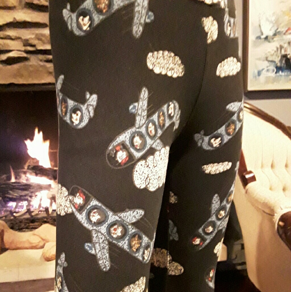 Lularoe Unicorn Rare Airplane leggings