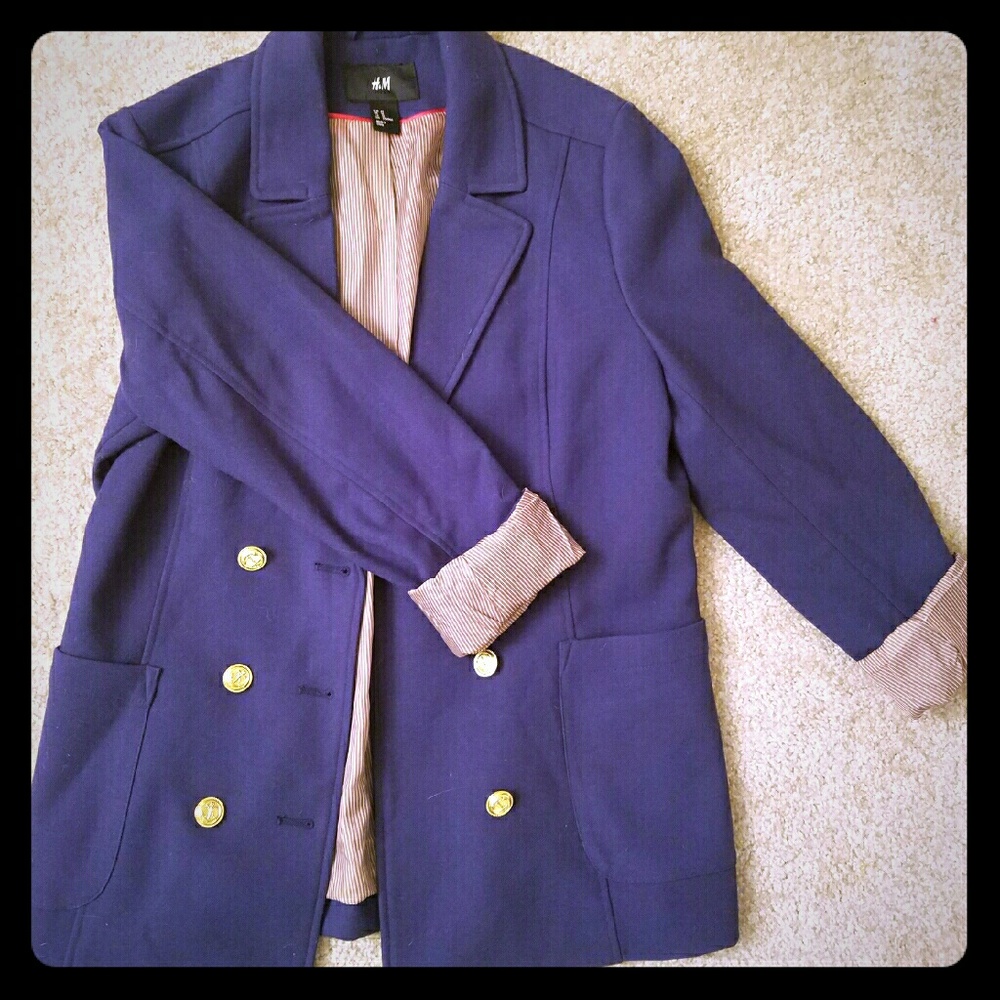 Dark Blue Peacoat Jacket