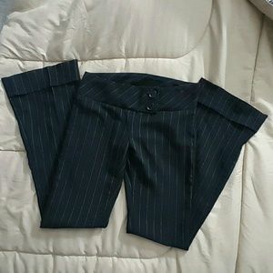 Pinstriped dress pants