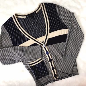 Marc Jacobs Navy & Cream Cardigan