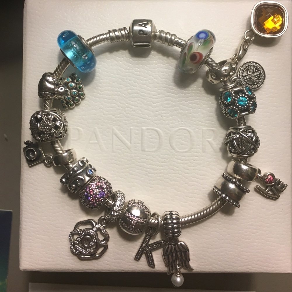 Pandora bracelet and charms