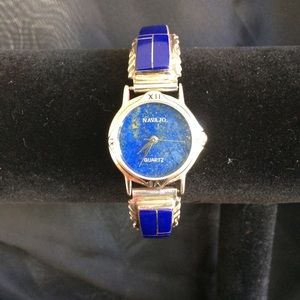 Lapis Inlay Stretch Watch