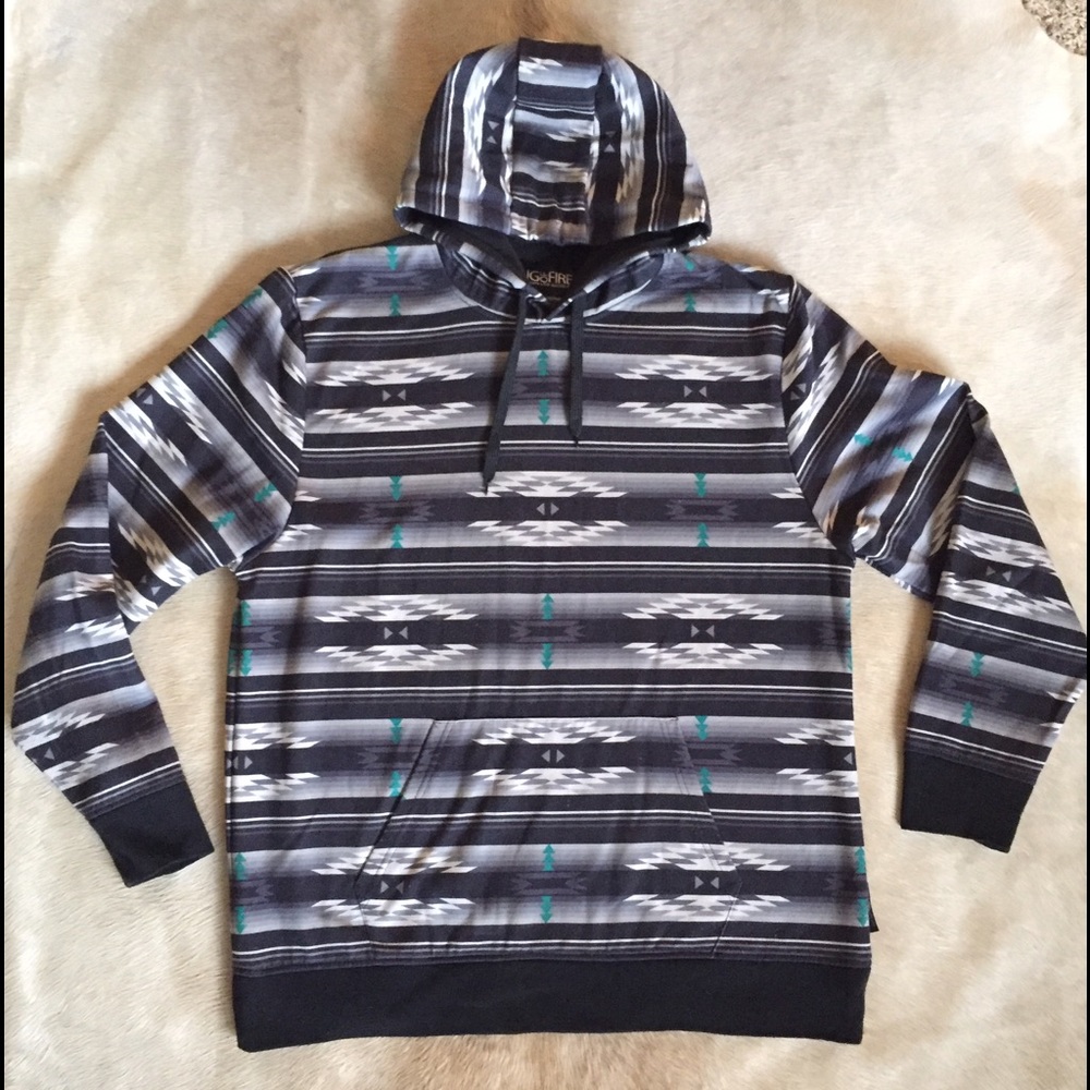 Men's Western Navajo Hooded Sweatshirt