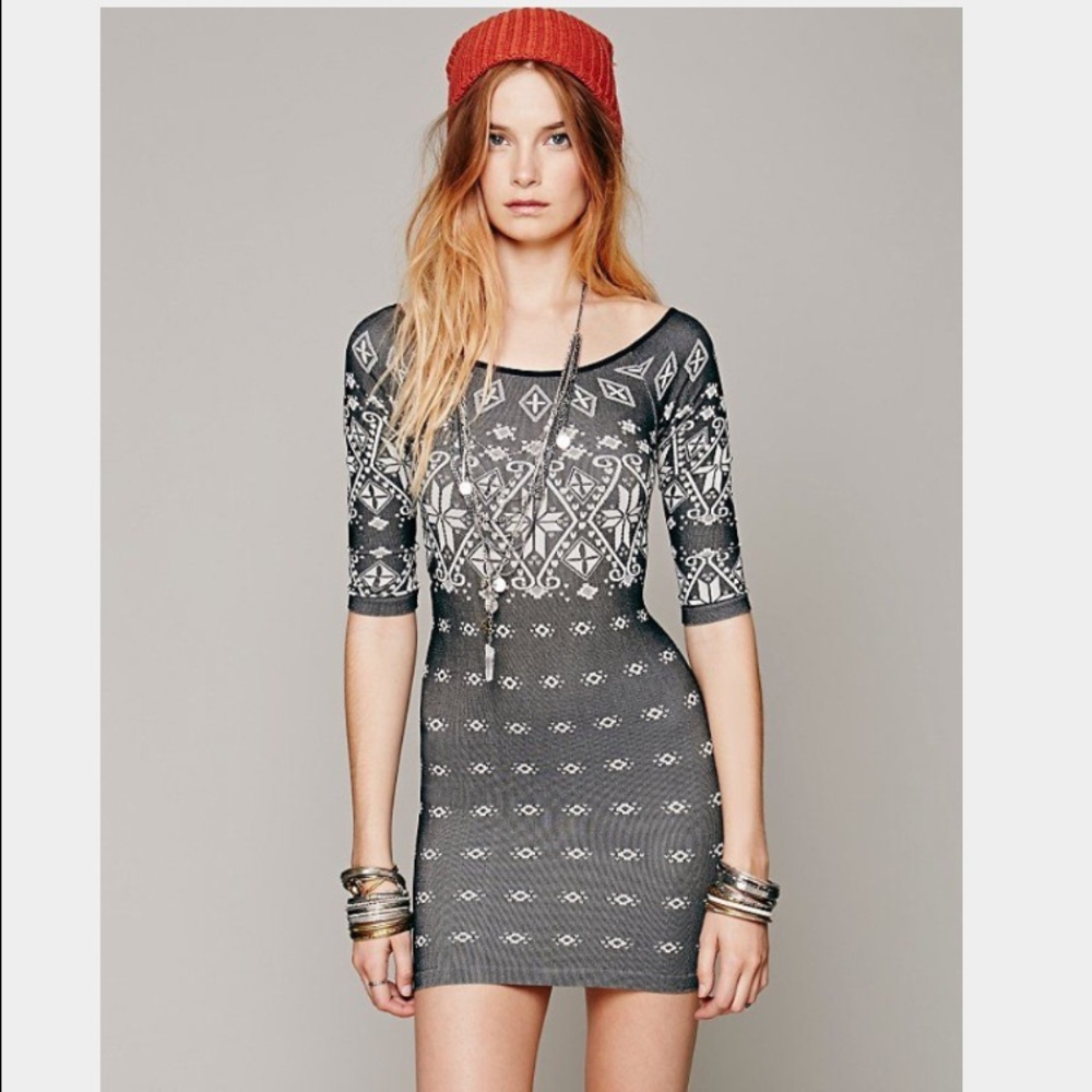 Intimately Free People Intarsia Fitted Bodycon