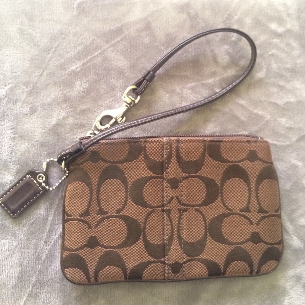 NEW Brown Coach Wristlet