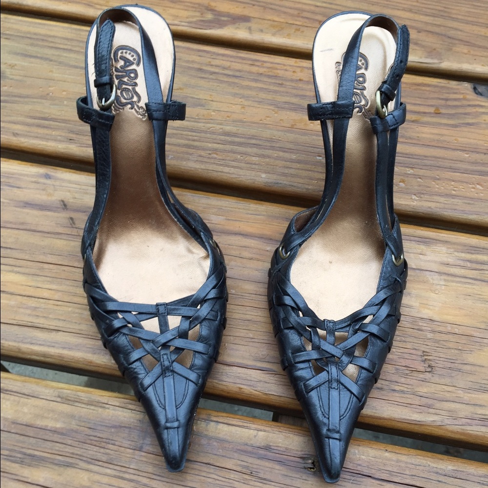 Carlos by Carlos Santana Black Point Toe Heel