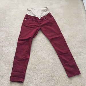 Brick colored Maternity pants-small