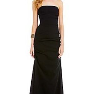 Nicole Miller Black strapless gown size 2