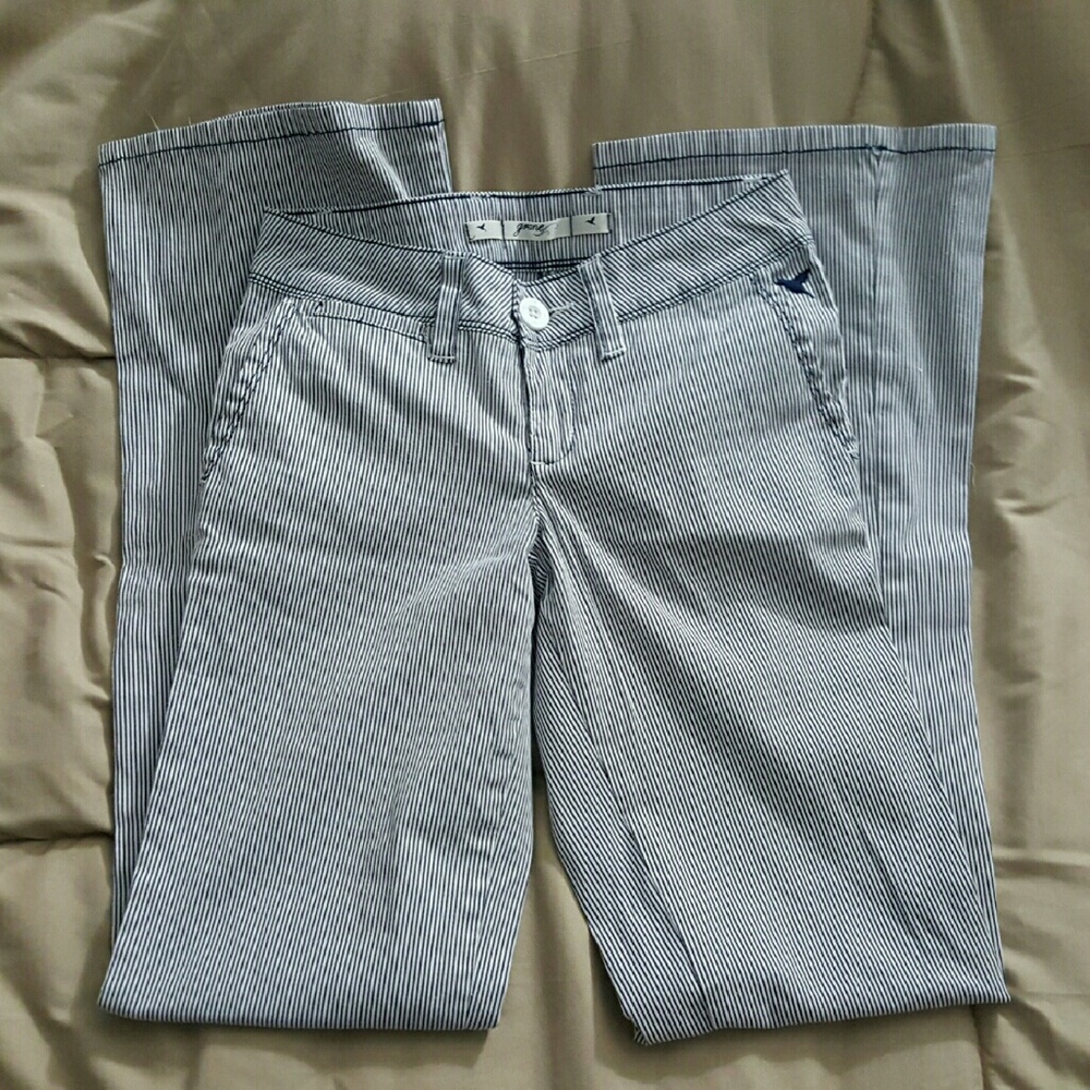 Blue and white stripped pants