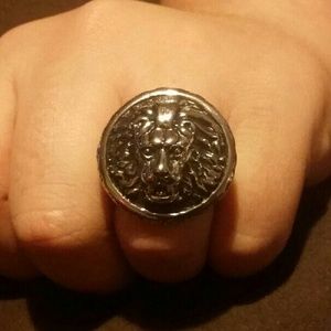 Lion head men ring