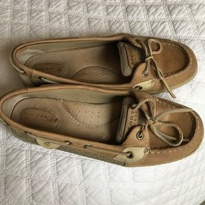 Sperry angelfish linen oat boat shoe sz 8