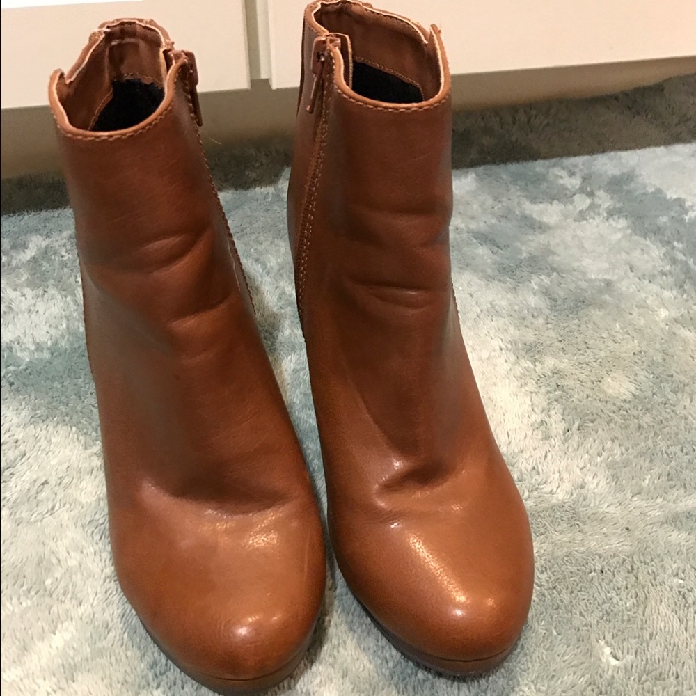Brown ankle booties