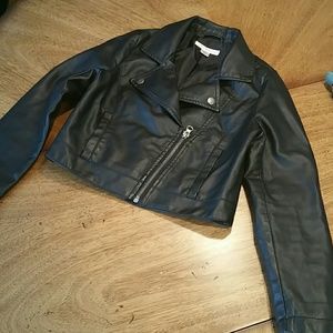 Girls faux leather jacket