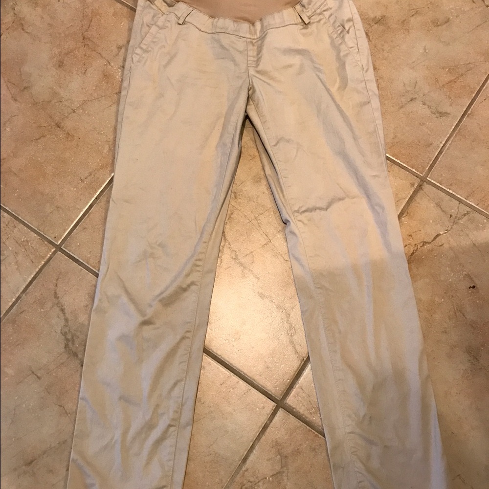 Motherhood maternity khakis pants work size small