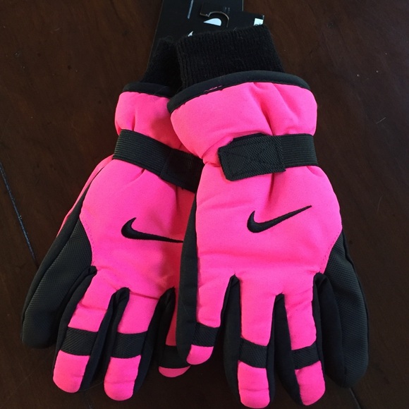 Nike girls pink & black gloves, 4-6x - Picture 1 of 3