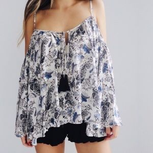Sahara paisley print top