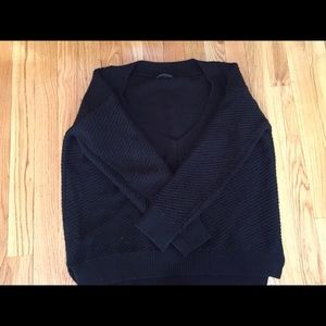 Black V-Neck Sweater