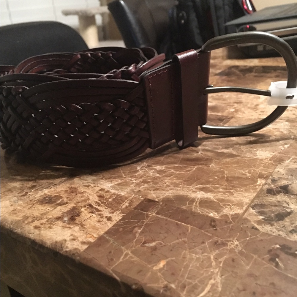 XXL Brown braided belt