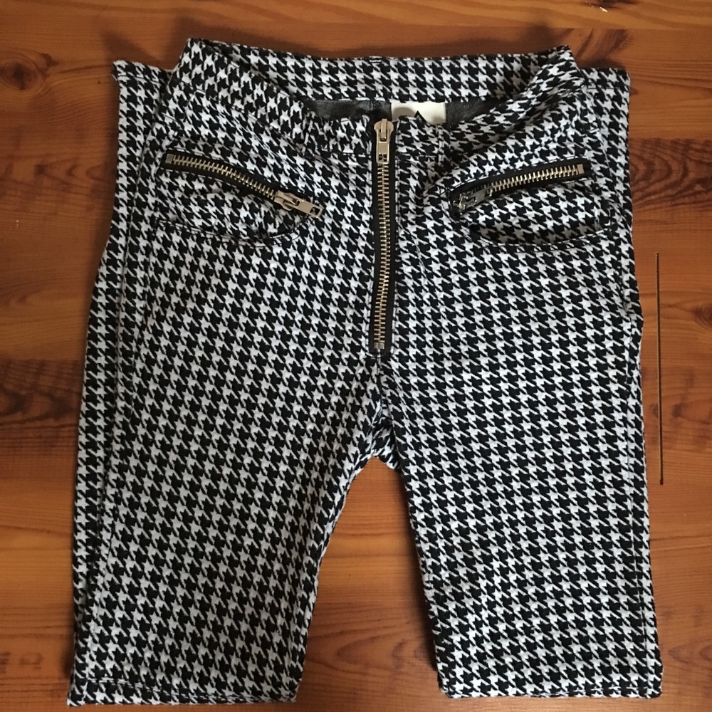 Unif Checkered High Waist Skinny pant
