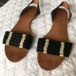 Madewell sandals sz 8 black white