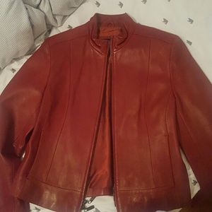authentic Siena Studio burgundy leather jacket