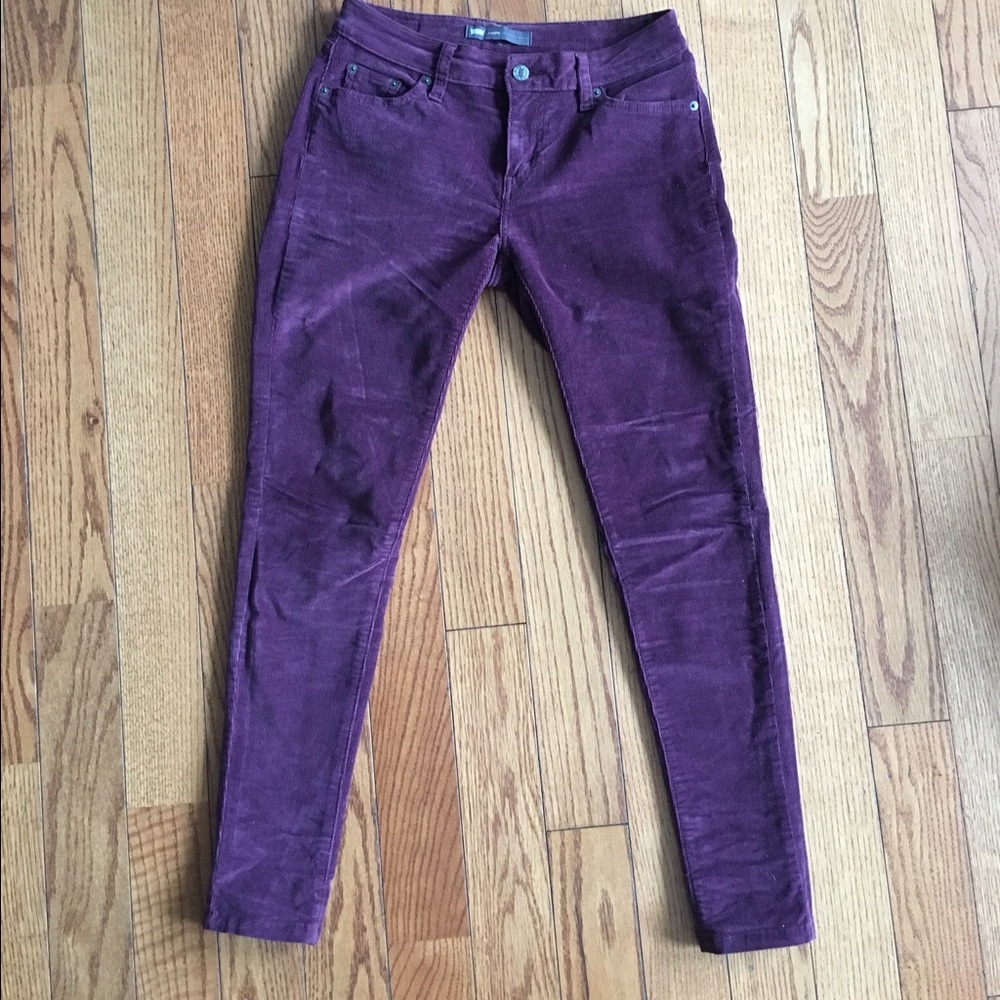 Levi's Maroon Corduroy Legging Jeans