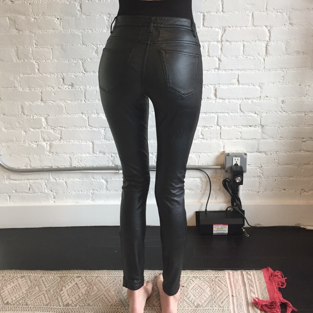 Saint Laurent faux leather skinny pants