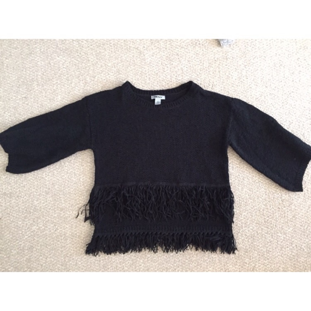 DKNY Fringe Sweater