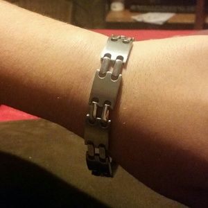 Puzzle link men bracelet