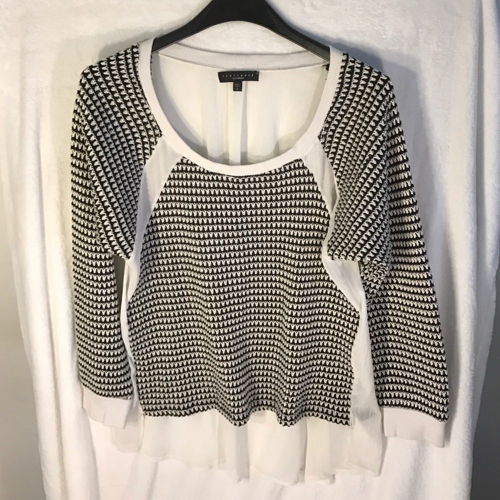 Sanctuary Sheer-Back Knit Top