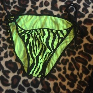 Green tiger print swimsuit bottoms
