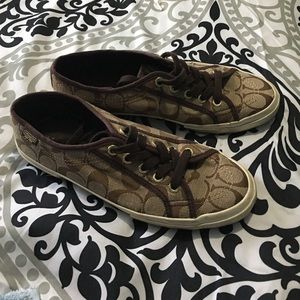 Coach Kalyn brown khaki sneakers