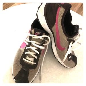Brown and Pink Nike Running Shoes