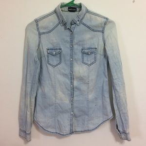 Denim button up