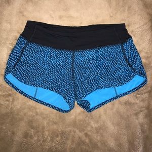 NWOT Lululemon speed shorts. Discontinued pattern