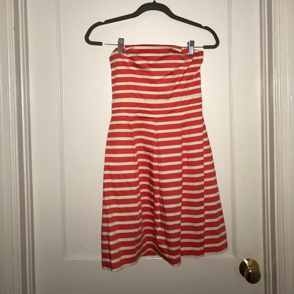 Red and White Striped Strapless Dress! - Picture 2 of 2