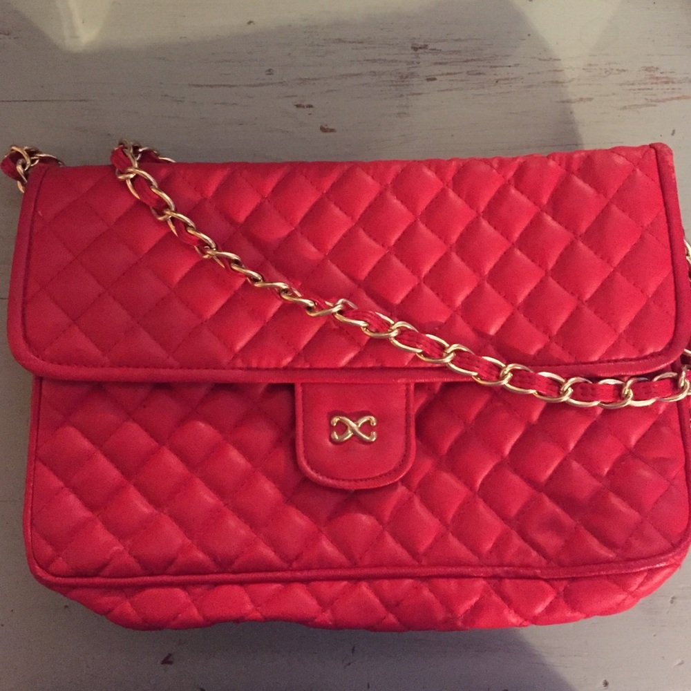 Vintage candy apple red messenger bag