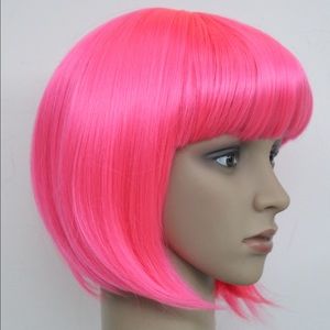 Hot pink wig