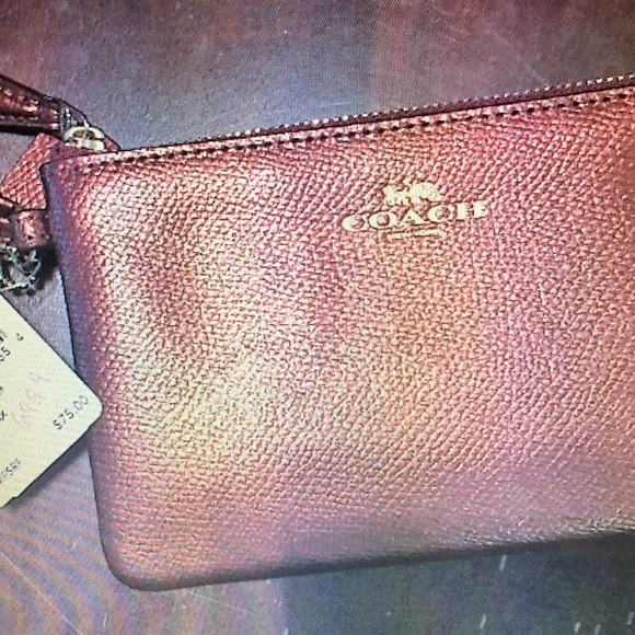 Coach Wristlet Metallic Red - Picture 1 of 2